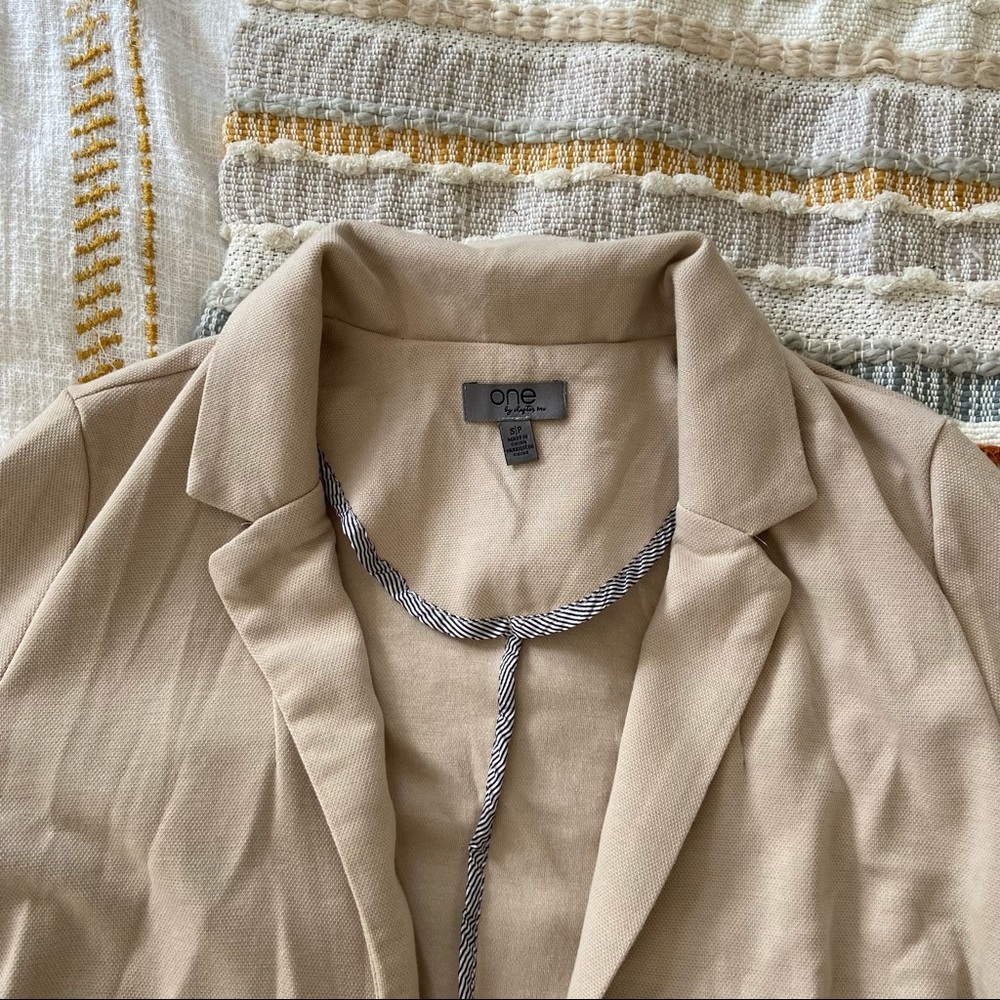 Chapter One Long Beige Blazer / Cardigan